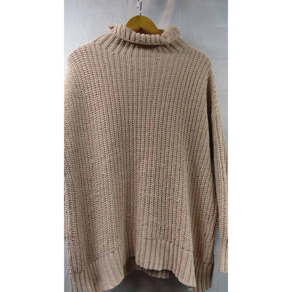 Aerie Oversized Knit Turtleneck Sweater Shaker Knit Warm Winter Cozy Size XS